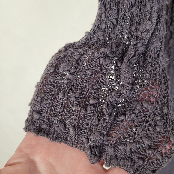Free People womens grey popcorn knit duster cardigan Size small - Picture 5 of 10